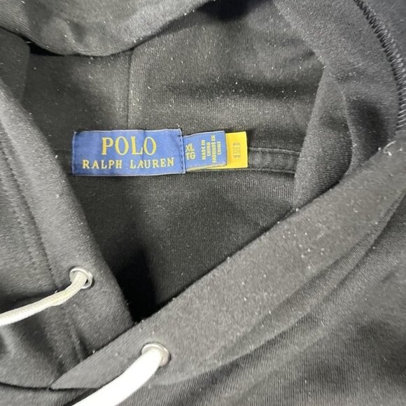 Polo Ralph Lauren Hoodie Mens XL Black Alpine World Cup Racing Patch Sweatshirt - Picture 2 of 10